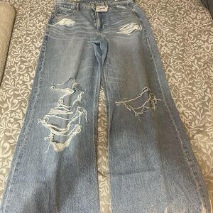 American Eagle Dreamy Drape Super Highrise Baggy Wide Leg